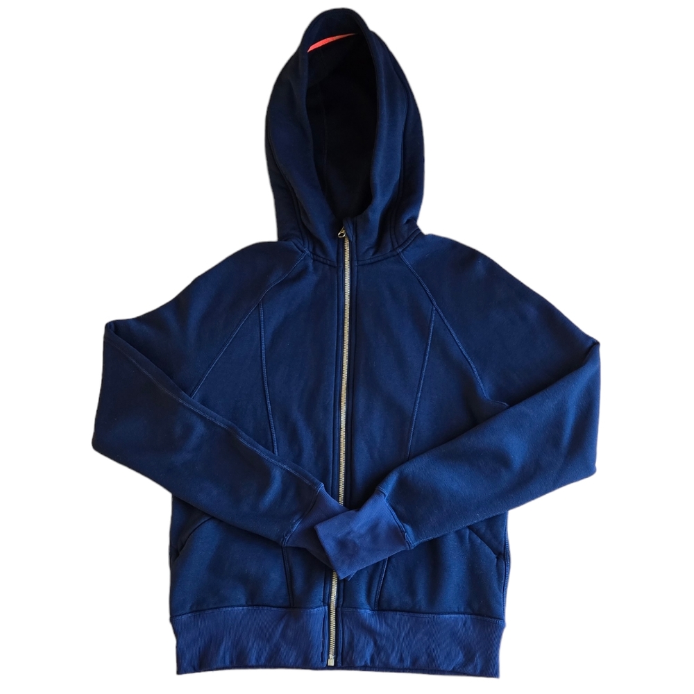 Lululemon Athletica Women's Navy Blue Full Zip-Up Hooded Jacket Size 8